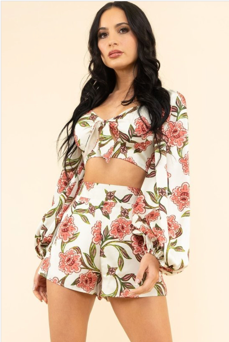 Floral Print Short Set