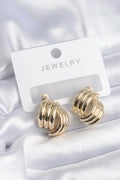 Gold Knotted Stud Earrings